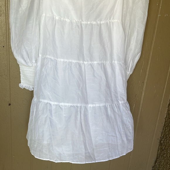 Alice + Olivia Rowen tiered tie back cotton/silk blend dress - Picture 6 of 12